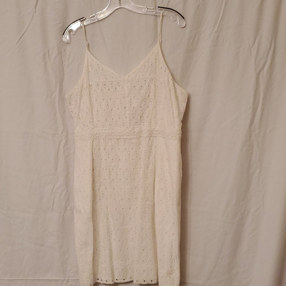 Lucky Brand Off White Eyelet Sundress NWT